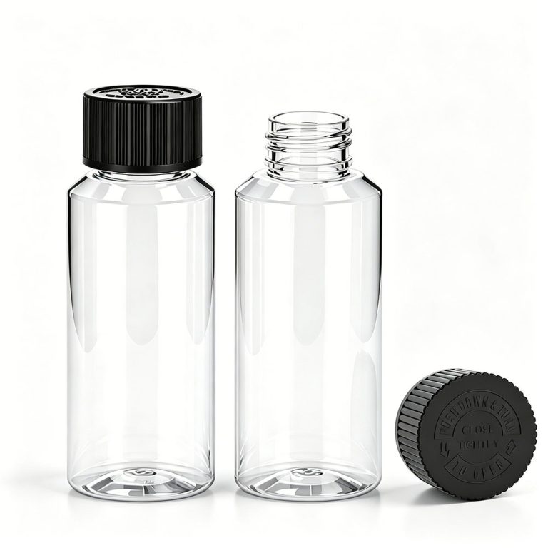 120ml clear PET diffuser refill bottle with 28/410 black CRC cap