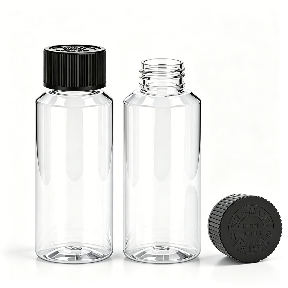 120ml clear PET diffuser refill bottle with 28/410 black CRC cap