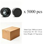 18mm black CRC cap carton packing with 5000 pcs per carton