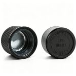 18mm black CRC cap with heat induction foil liner
