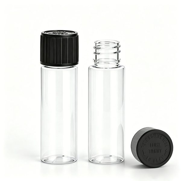 20ml clear PET diffuser refill bottle with 18/410 CRC cap for cold-air scent machine refills