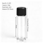 20ml PET diffuser refill bottle size and dimension chart