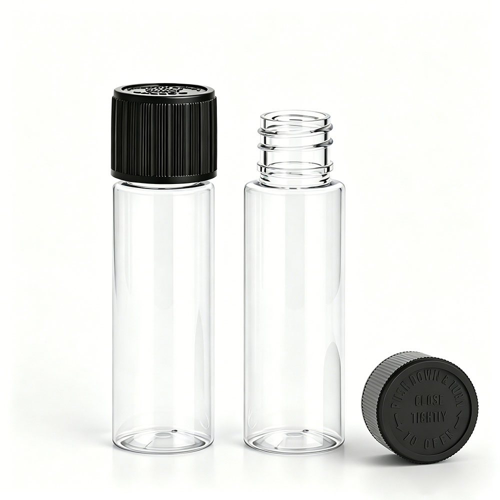20ml clear PET diffuser refill bottle with 18/410 CRC cap for cold-air scent machine refills