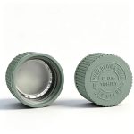 28mm sage green CRC cap Pantone 5635 C with heat induction foil liner for PET bottles