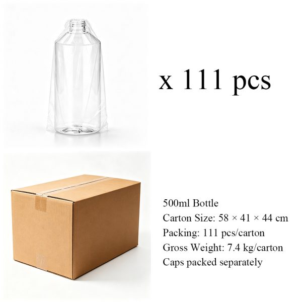 500ml PET diffuser refill bottles packed by full bottle carton
