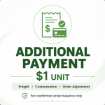 Additional payment $1 unit for freight customization and order adjustment