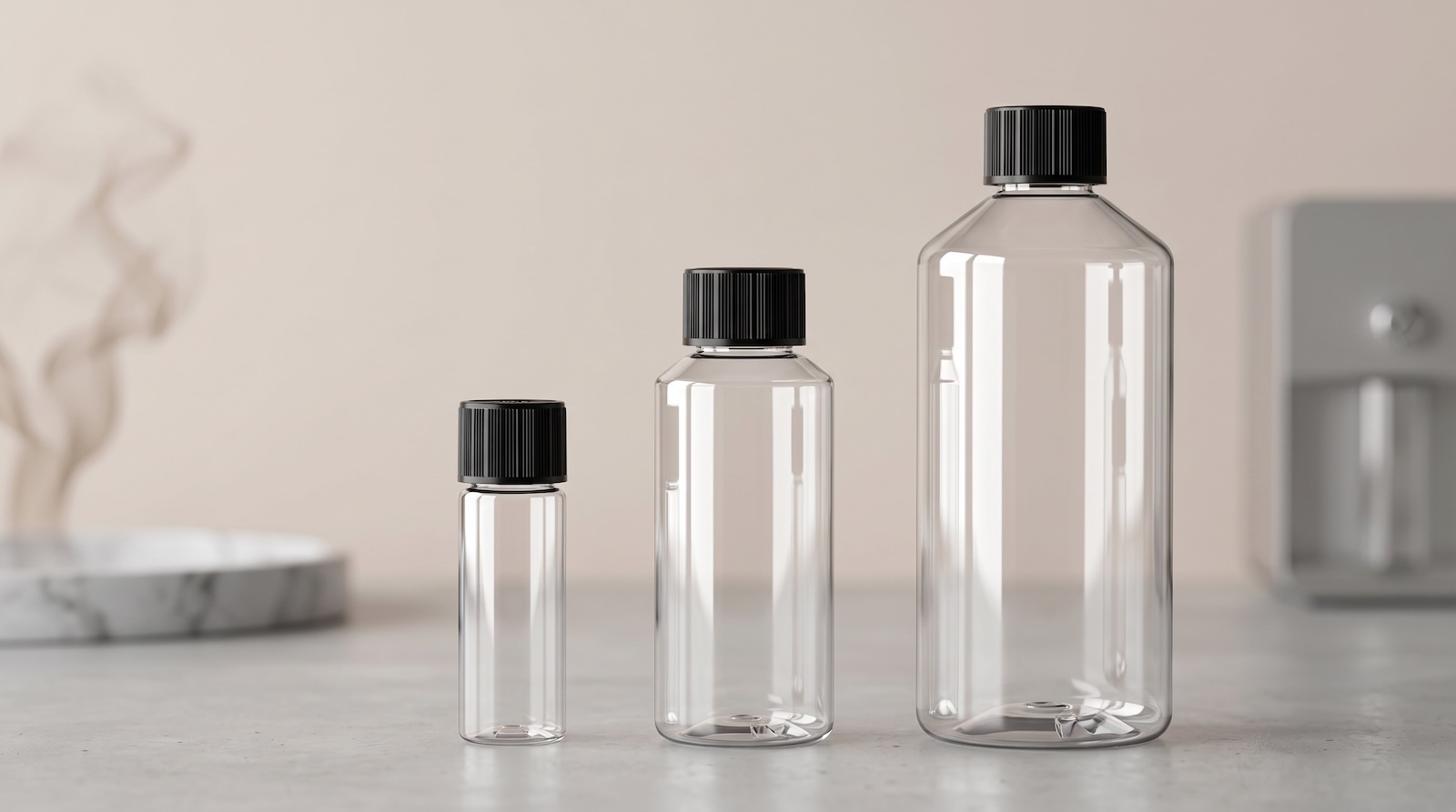 Diffuser refill bottle wholesale PET bottle sets with CRC caps