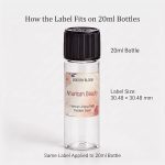 American Beauty 20ml fragrance oil label fit on small bottle, label size 30.48 × 30.48 mm