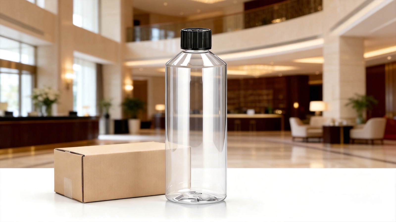 Commercial scenting packaging with 500ml PET diffuser refill bottle and CRC cap