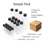 PET diffuser refill bottle sample pack with 20ml 120ml and 500ml bottles and CRC caps
