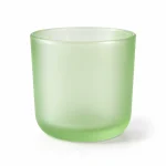 12 oz colored frosted glass candle jar in custom green finish