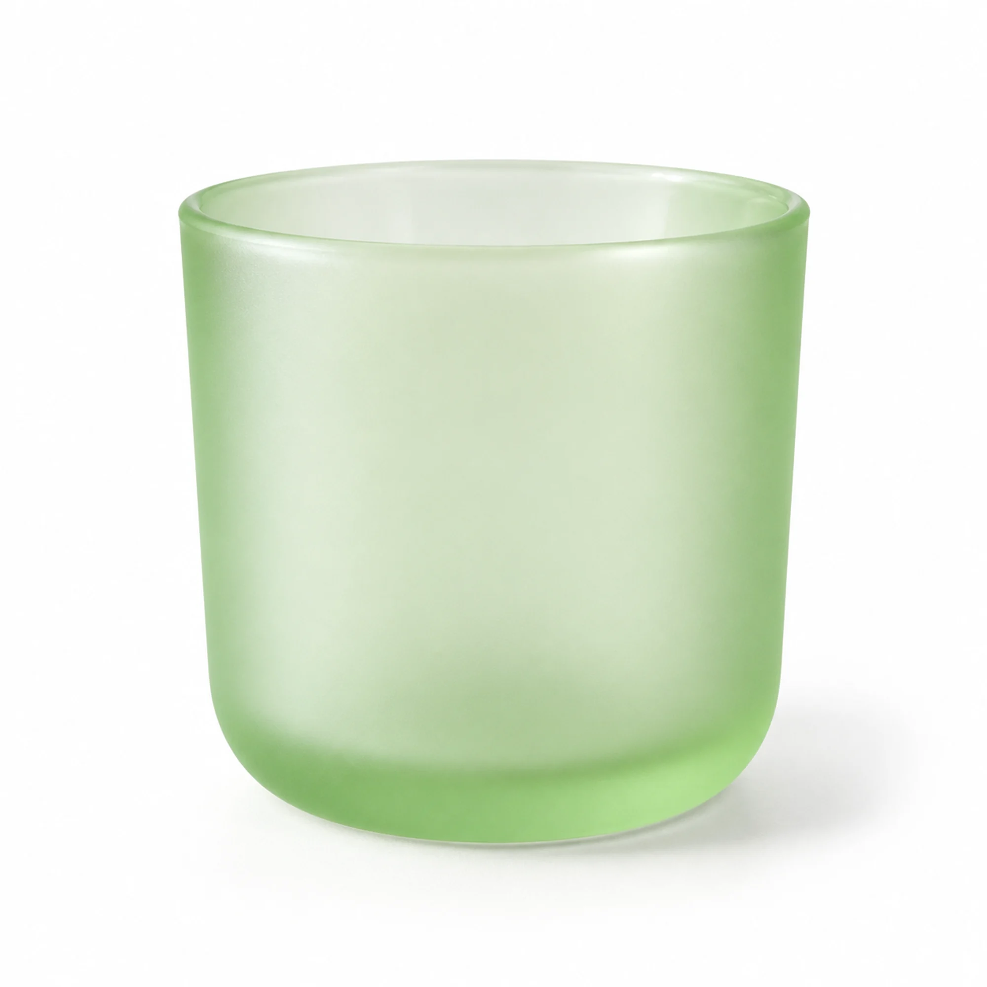 12 oz Colored Frosted Glass Candle Jar 12 oz colored frosted glass candle jar in custom green finish