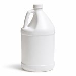 White 1 gallon HDPE jug with 38mm screw cap